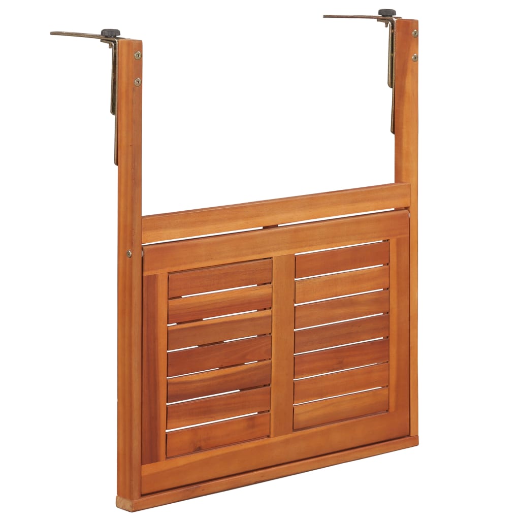 Mesa de varanda suspensa 64,5x44x80 cm madeira de acácia maciça