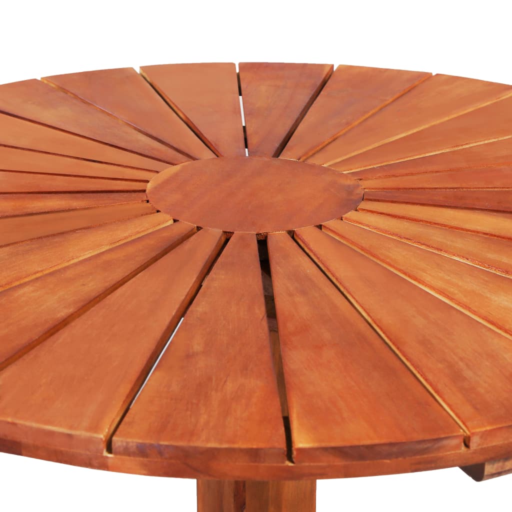 Mesa de bistrô 70x70 cm madeira de acácia sólida