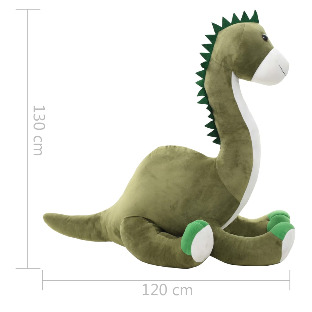 Dinossauro brontossauro de peluche verde