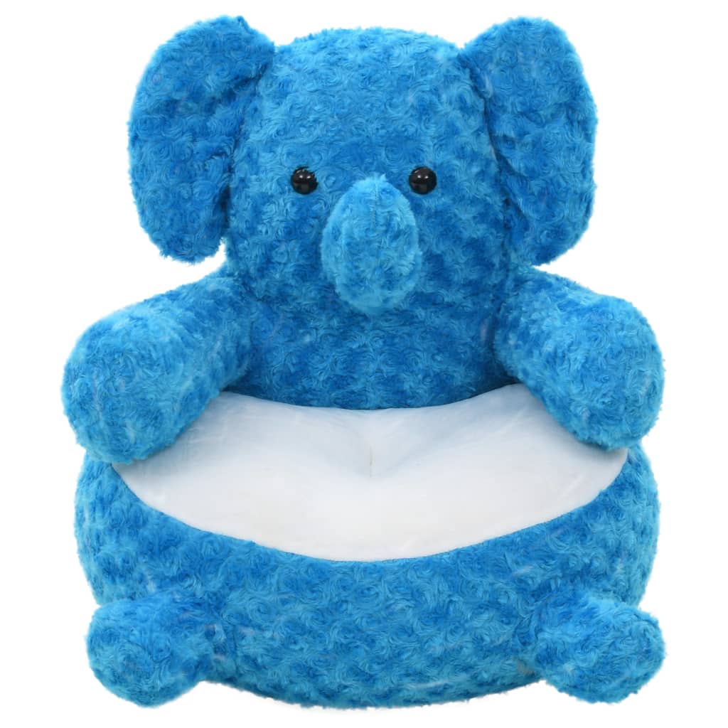 Elefante de peluche azul