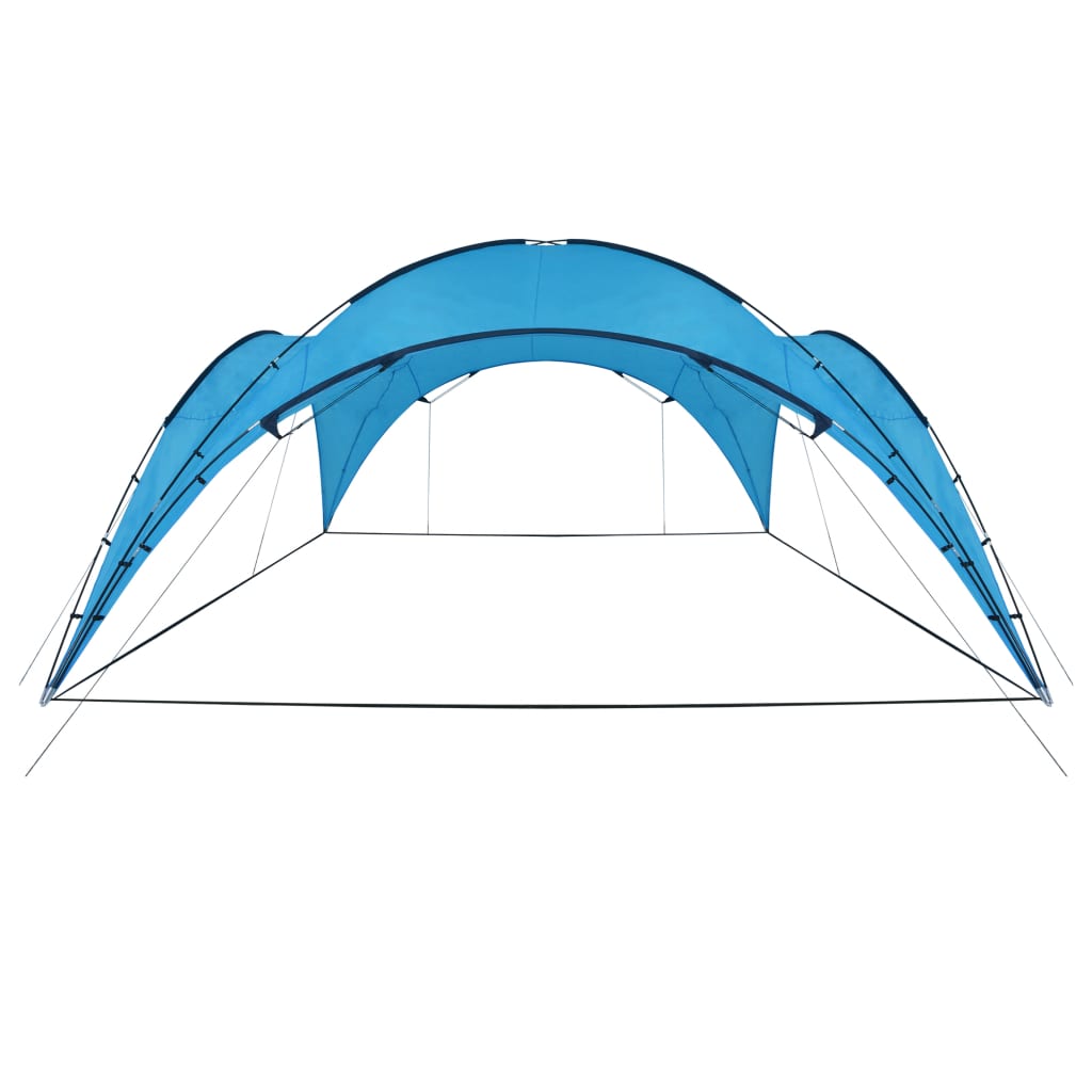 Tenda para festas arqueada 450x450x265 cm azul claro