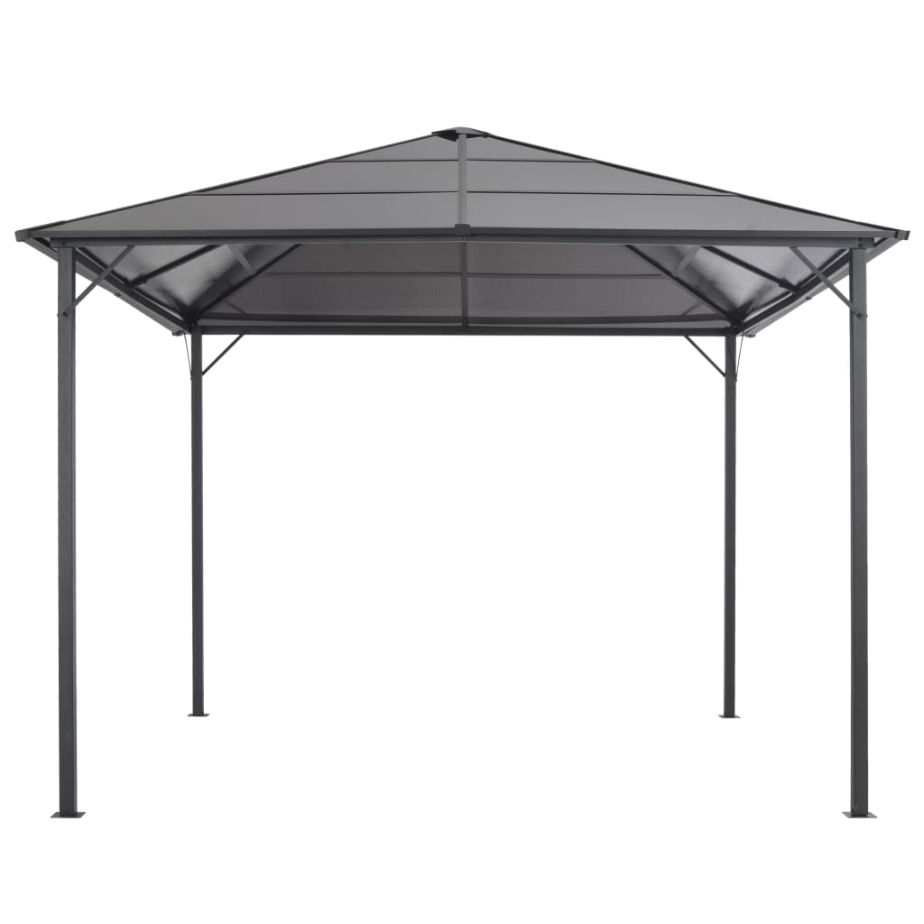 Gazebo com telhado de alumínio 3x3 m antracite