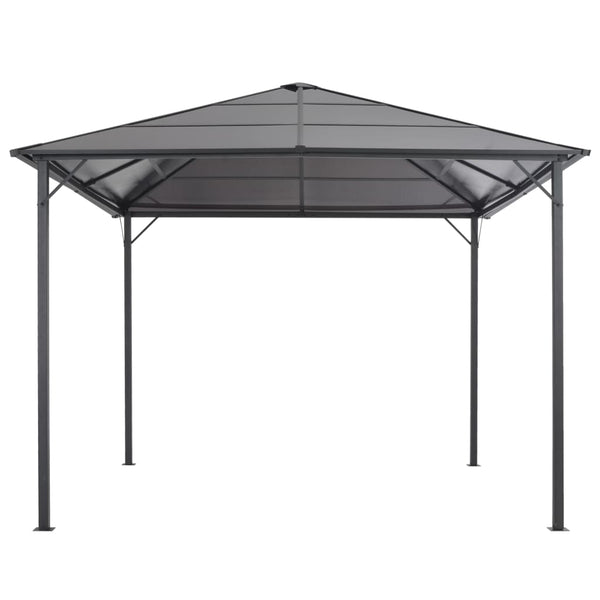 Gazebo com telhado de alumínio 3x3 m antracite