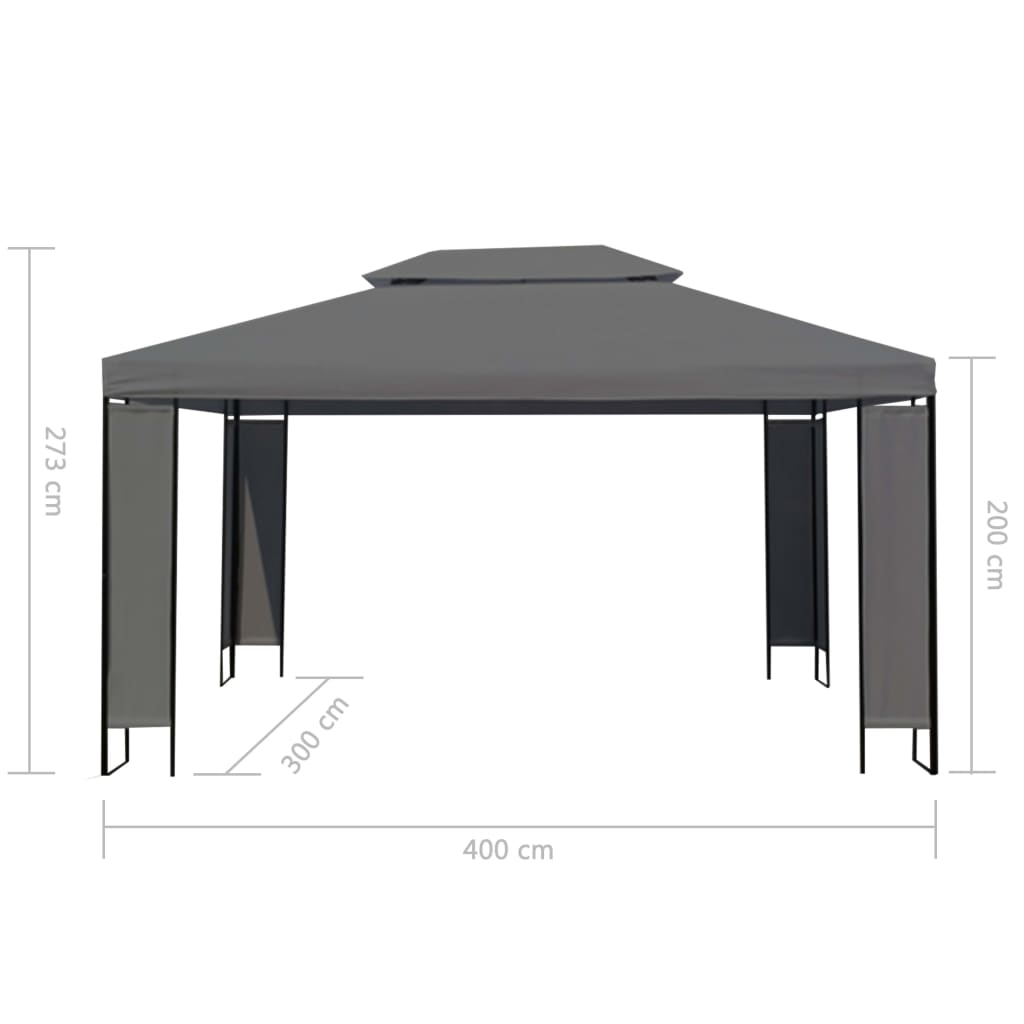 Gazebo 300x400 cm antracite