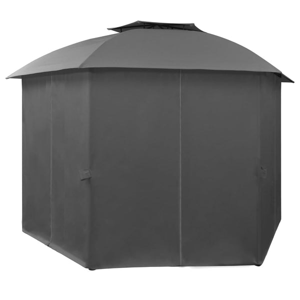 Tenda de jardim com cortinas hexagonal 360x265 cm