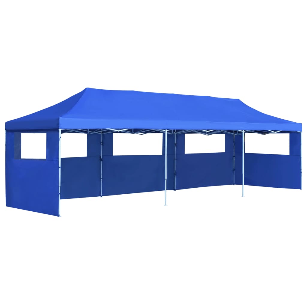 Tenda para festas pop-up dobrável c/ 5 paredes 3x9 m azul