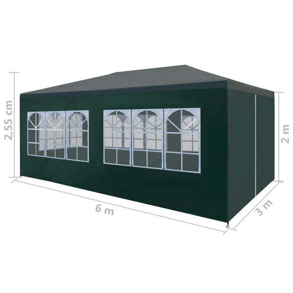 Tenda para festas 3x6 m verde