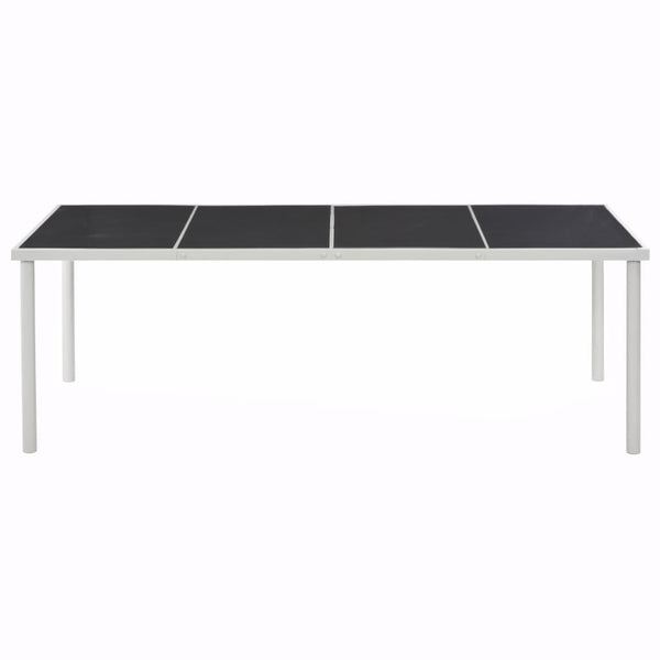 Mesa de jardim 220x90x74,5 cm preto