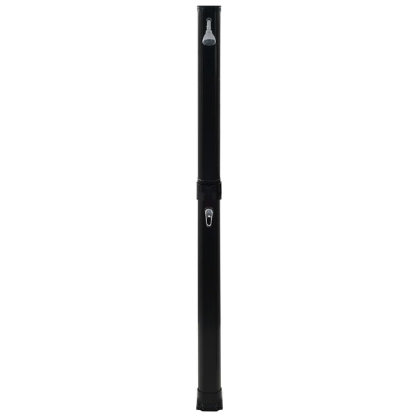 Chuveiro solar dobrável 214 cm 23 L preto