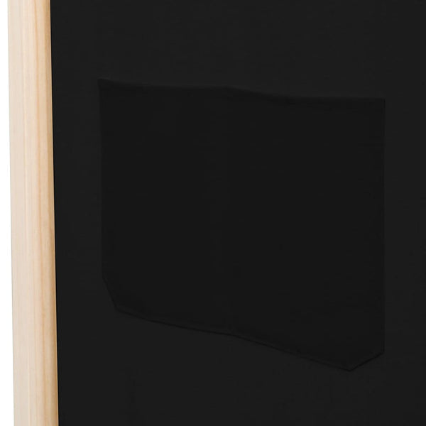 Divisória de quarto com 4 painéis 160x170x4 cm tecido preto