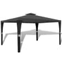 Gazebo com telhado 3 x 4 m cinzento escuro