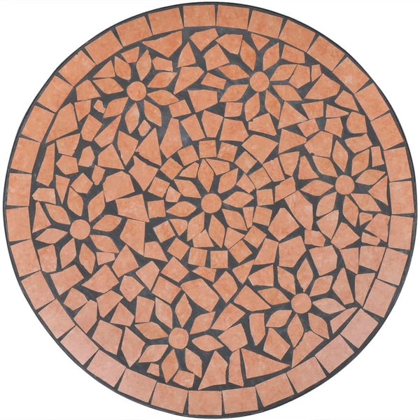 Mesa de bistrô 60 cm mosaico cor terracota