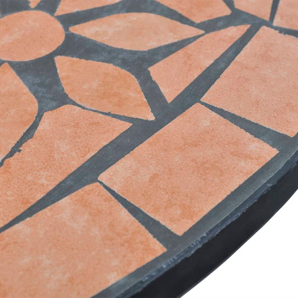 Mesa de bistrô 60 cm mosaico cor terracota