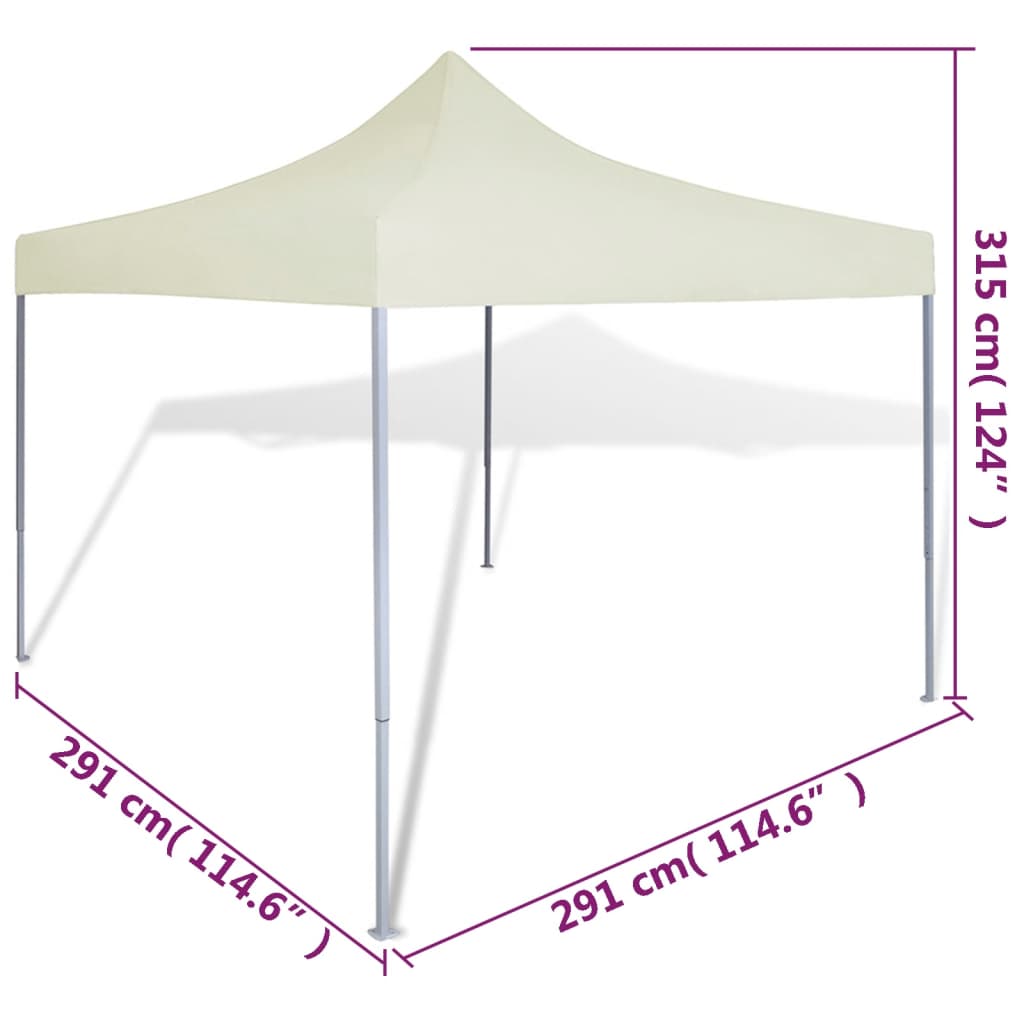 Tenda dobrável 3 x 3 m creme