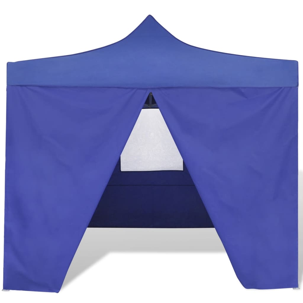 Tenda dobrável 3 x 3 m azul com 4 paredes