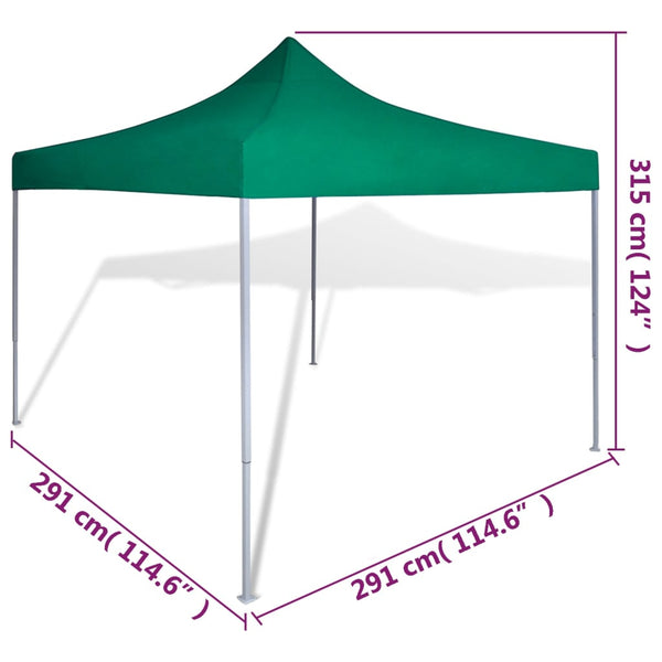 Tenda dobrável 3 x 3 m verde