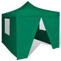 Tenda dobrável 3 x 3 m verde com 4 paredes