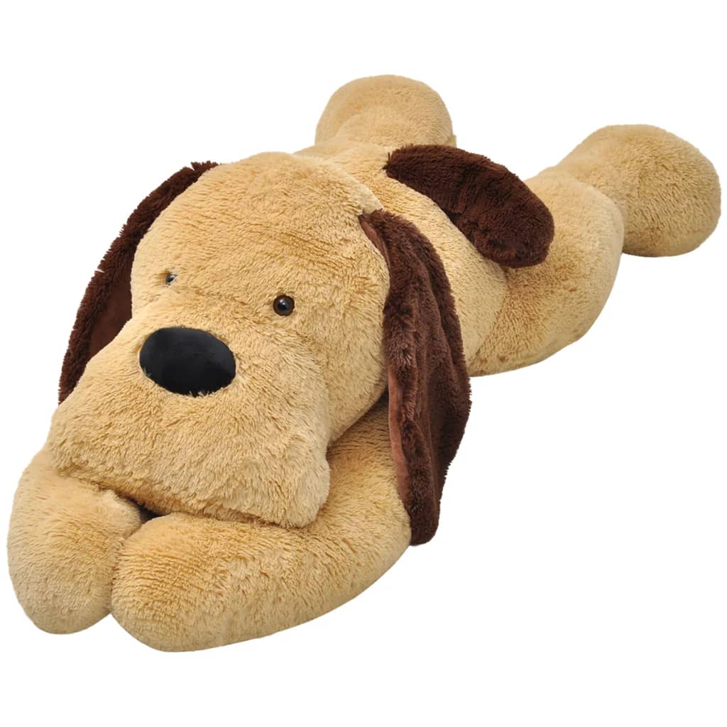 Cão de peluche castanho 160 cm