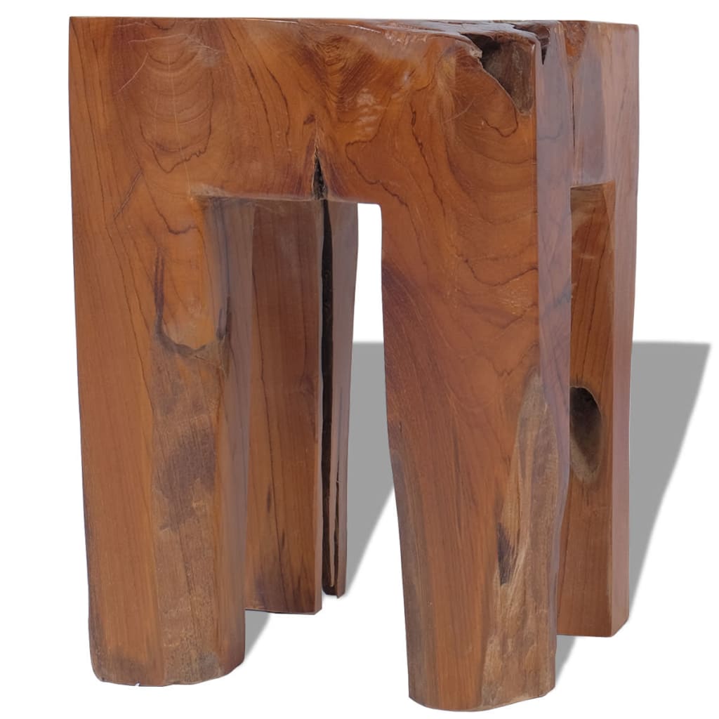 Banco em madeira de teca maciça 30x30x40 cm