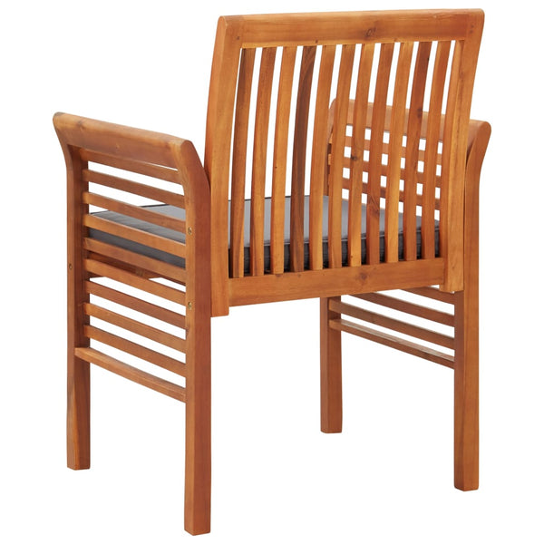 Cadeira de jantar c/ almofadão p/ jardim madeira acácia maciça