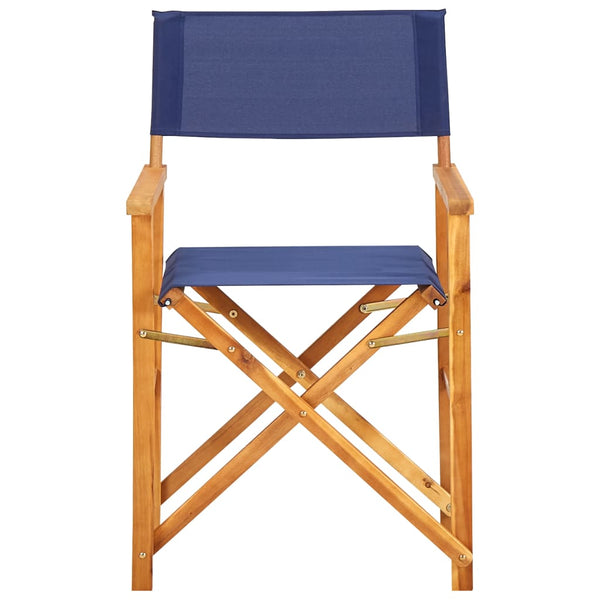 Cadeiras de realizador 2 pcs madeira de acácia maciça azul