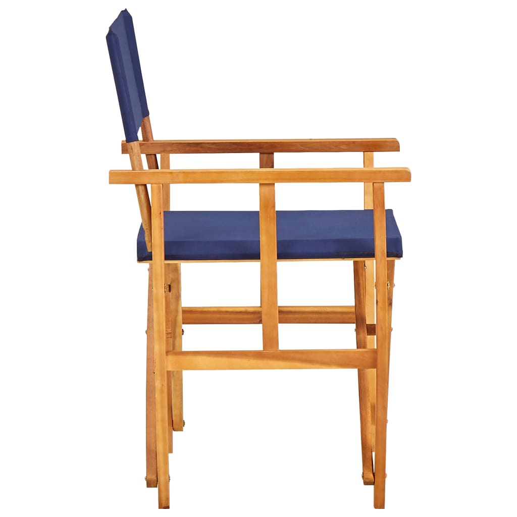 Cadeiras de realizador 2 pcs madeira de acácia maciça azul