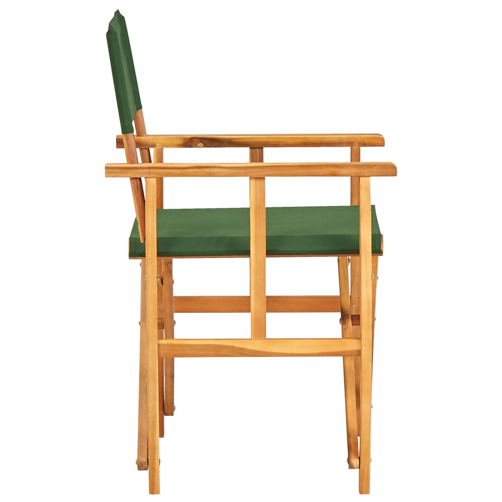 Cadeiras de realizador 2 pcs madeira de acácia maciça verde