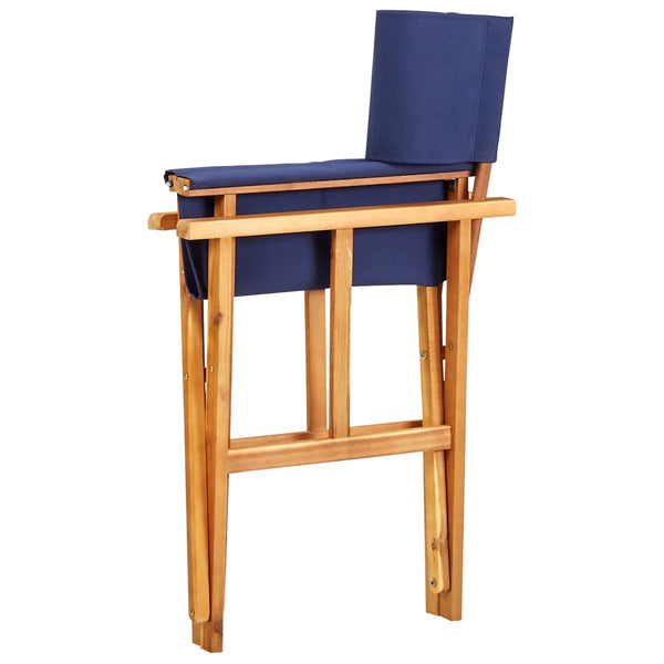 Cadeira de realizador em madeira de acácia maciça azul