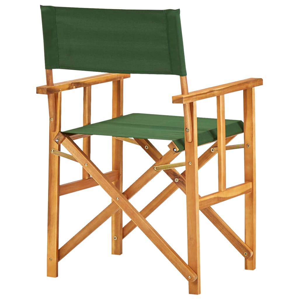 Cadeira de realizador em madeira de acácia maciça verde