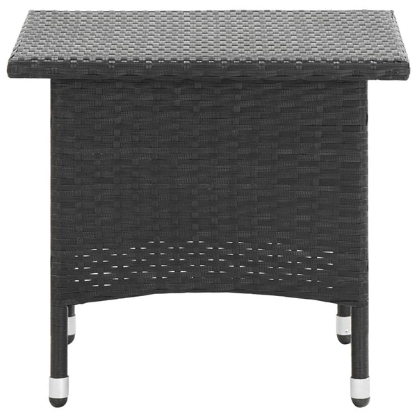 Mesa de chá 50x50x47 cm vime PE preto