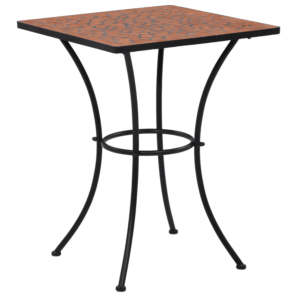 Mesa bistrô em mosaico 60 cm cerâmica terracota