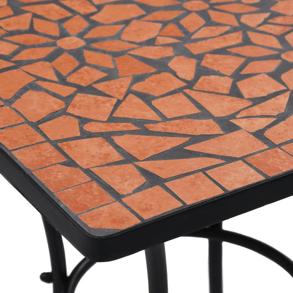 Mesa bistrô em mosaico 60 cm cerâmica terracota