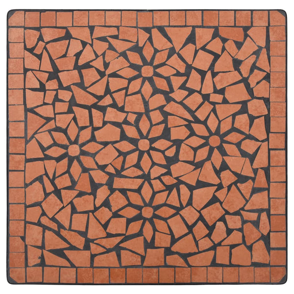 Mesa bistrô em mosaico 60 cm cerâmica terracota