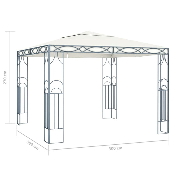 Gazebo 300x300 cm creme