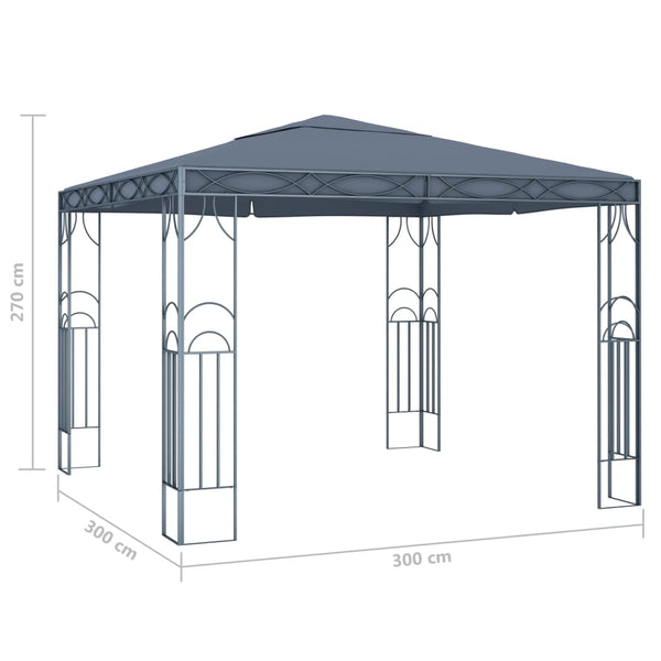 Gazebo 300x300 cm antracite