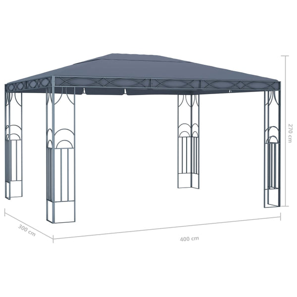 Gazebo 400x300 cm antracite