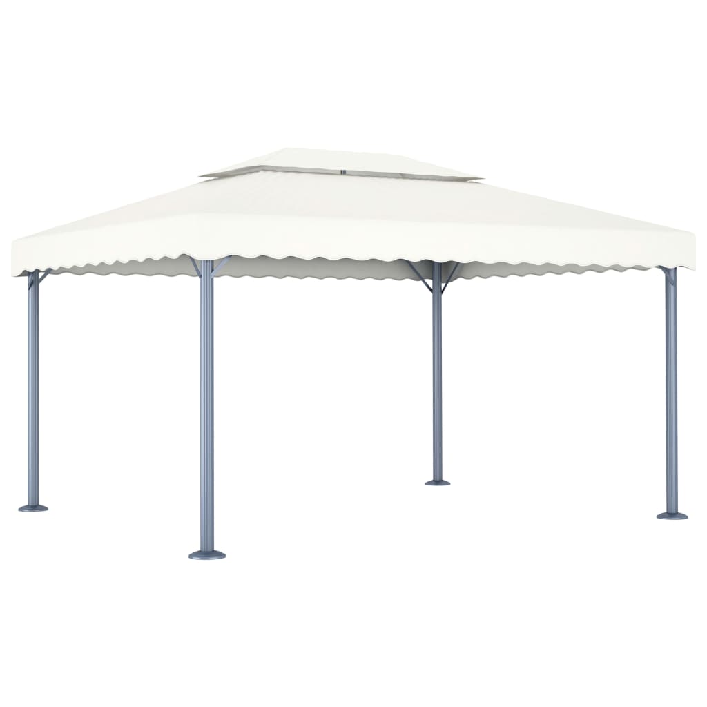 Gazebo 400x300 cm alumínio creme