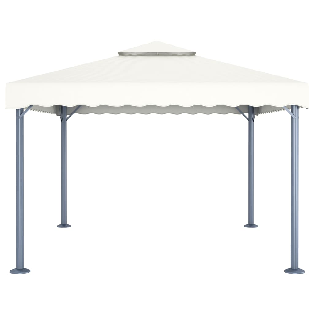 Gazebo 400x300 cm alumínio creme