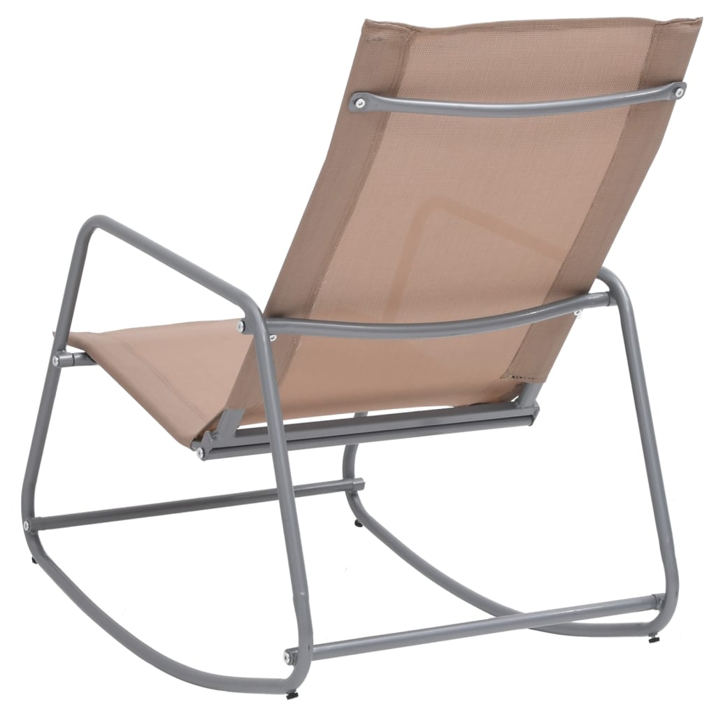 Cadeira de baloiço p/ jardim 95x54x85 cm textilene cinza-acast.