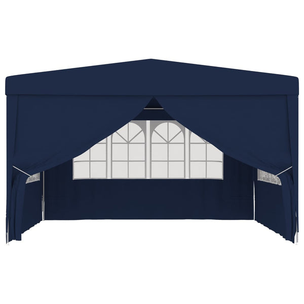 Tenda festas profissional c/ paredes laterais 4x4m 90g/m² azul