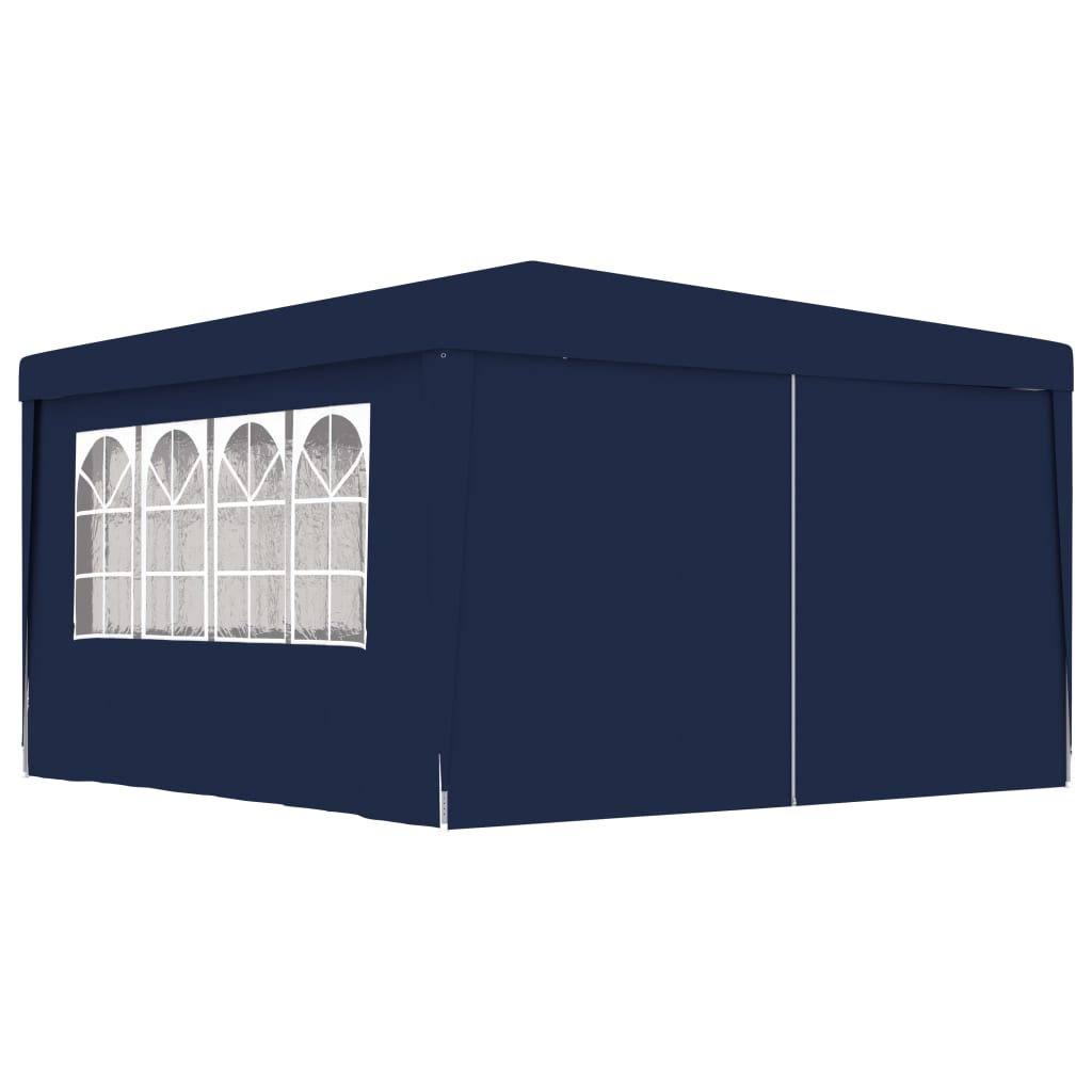 Tenda festas profissional c/ paredes laterais 4x4m 90g/m² azul