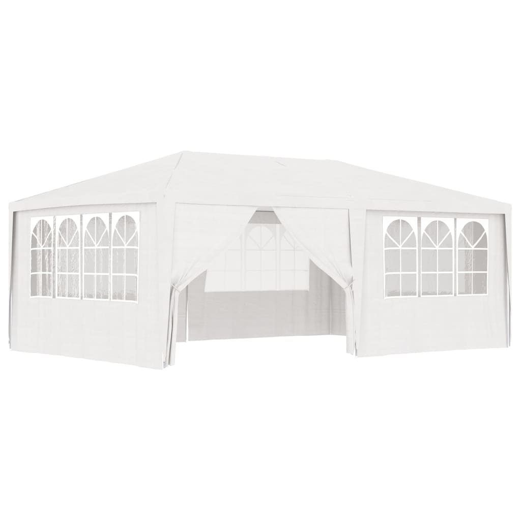 Tenda festas profissional + paredes laterais 4x6m 90g/m² branco