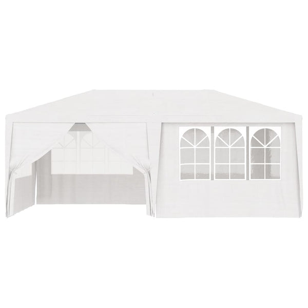 Tenda festas profissional + paredes laterais 4x6m 90g/m² branco