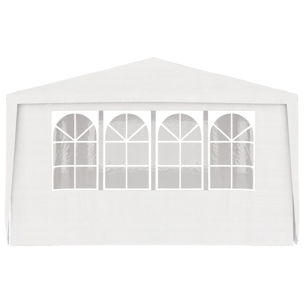 Tenda festas profissional + paredes laterais 4x6m 90g/m² branco