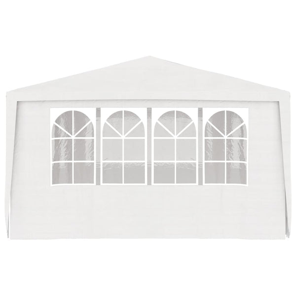 Tenda festas profissional + paredes laterais 4x6m 90g/m² branco