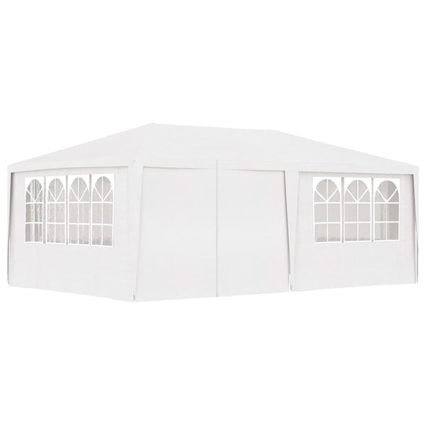 Tenda festas profissional + paredes laterais 4x6m 90g/m² branco