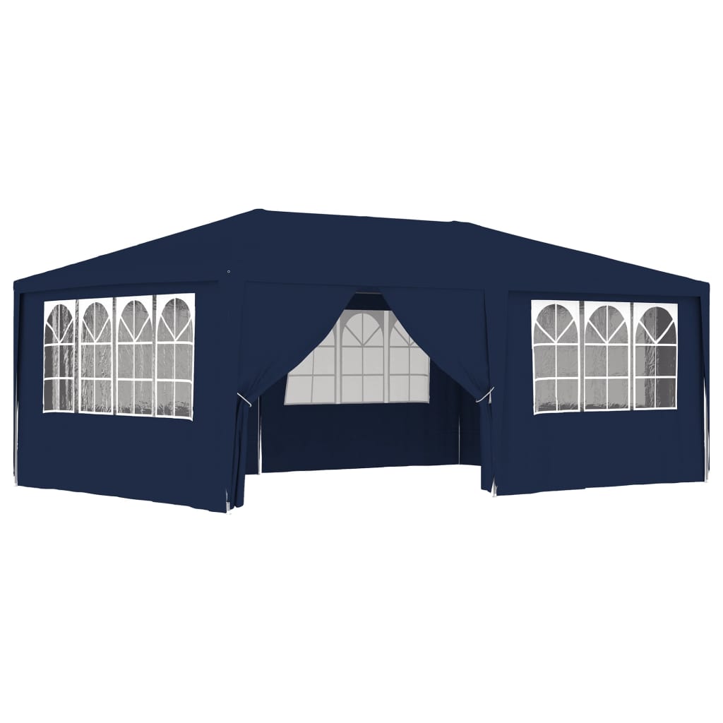 Tenda festas profissional c/ paredes laterais 4x6m 90g/m² azul