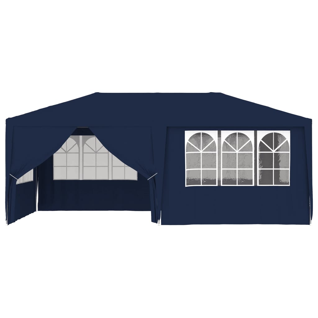 Tenda festas profissional c/ paredes laterais 4x6m 90g/m² azul