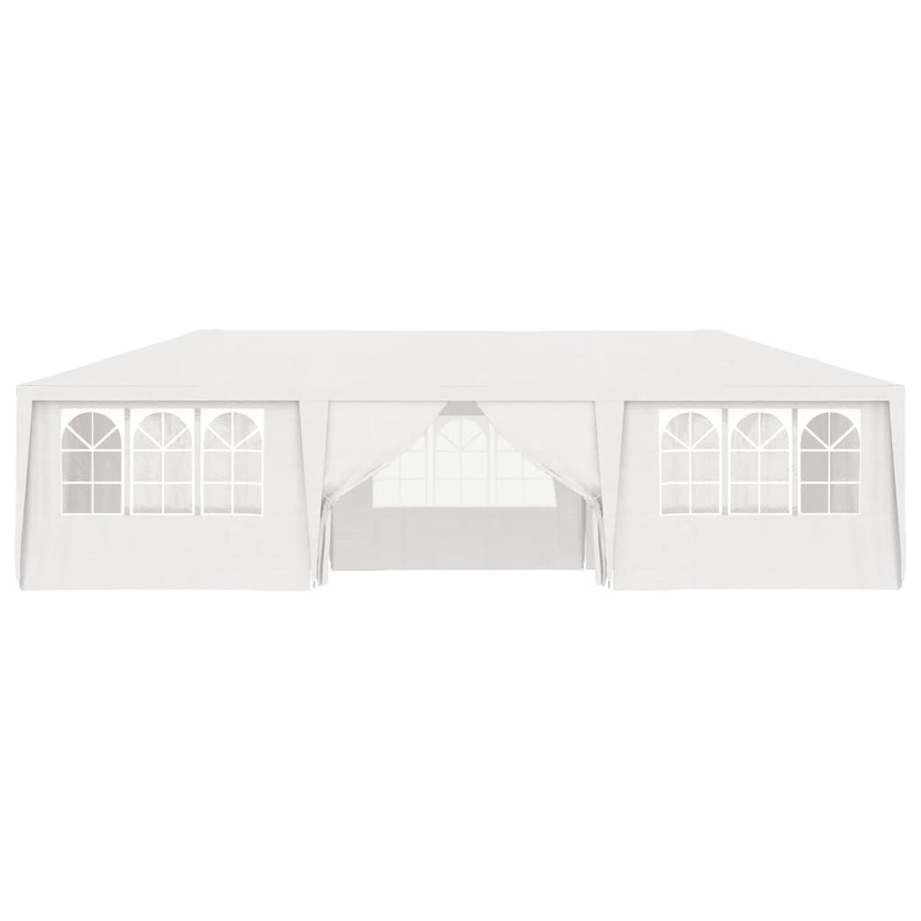 Tenda festas profissional + paredes laterais 4x9m 90g/m² branco