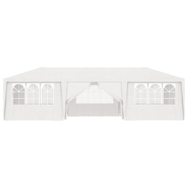 Tenda festas profissional + paredes laterais 4x9m 90g/m² branco